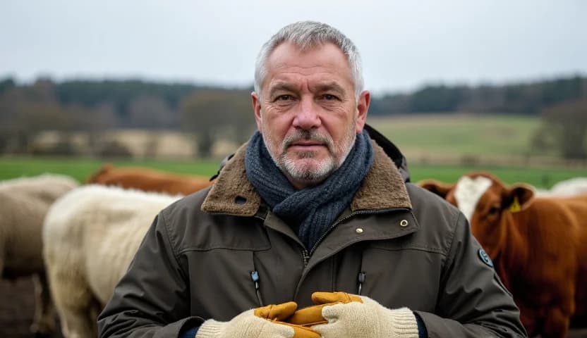 AI Senior Farmer Avatar - Agricultural Marketing