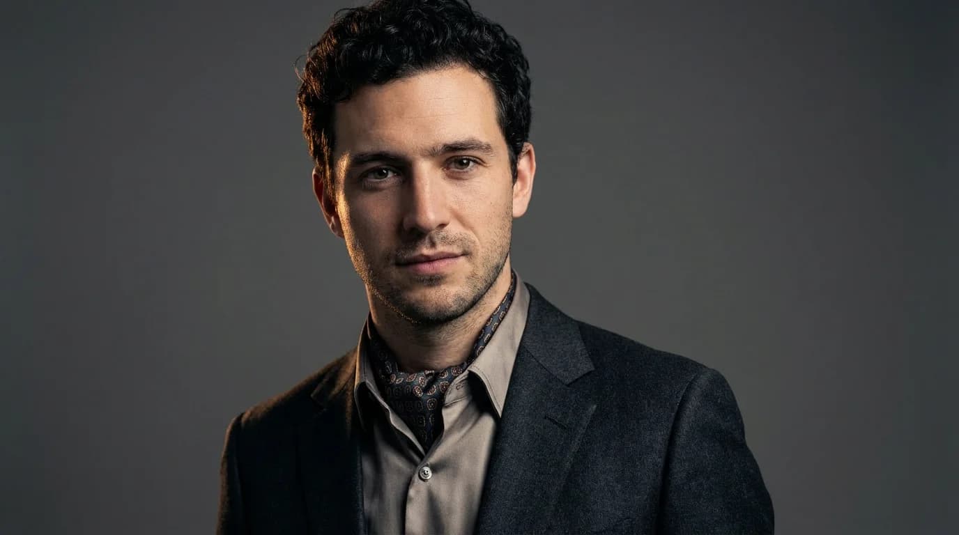 AI generated example: Editorial Fashion Magazine Shoot - Convert portraits into high-fashion editorial images with cinematic studio lights, rim lighting, dramatic shadows, and glossy finish